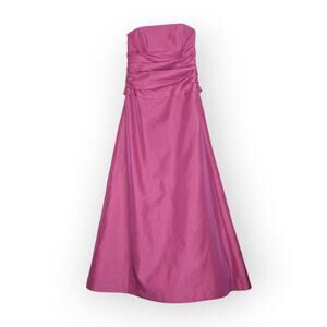 AMSALE Gown 6 Fuschia Strapless FloorLength Prom Wedding Formal